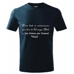 Tricou bleumarin copii 4,6 ani, Orice limba sa marturiseasca...